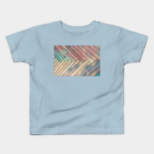 Abstract Swirled Bridge Planks Kids T-Shirt